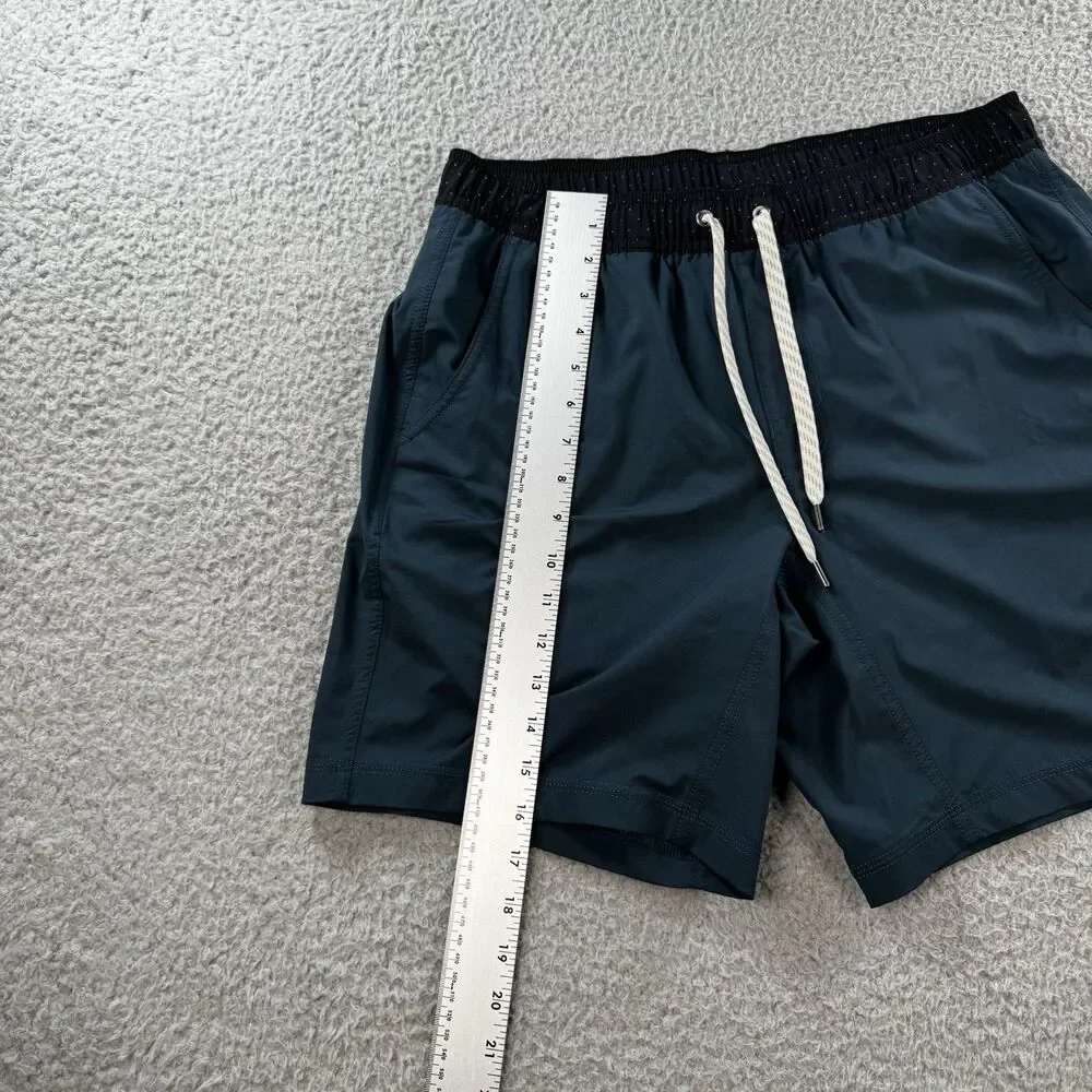 Vuori Kore Shorts Men’s M 9” Lined Teal Blue Athletic Performance